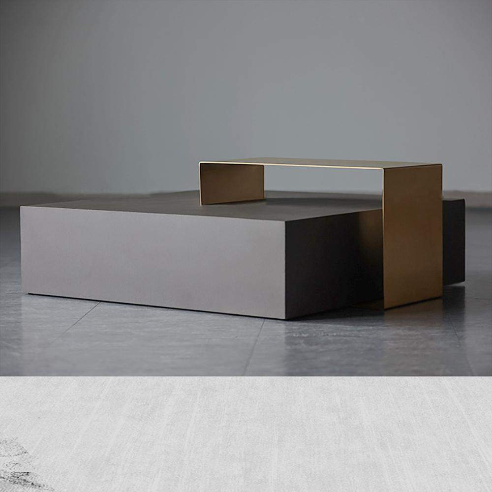 Black Coffee Table in MDF & Metal Rectangle Accent Table-Richsoul-Coffee Tables,Furniture,Living Room Furniture