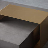 Black Coffee Table in MDF & Metal Rectangle Accent Table-Richsoul-Coffee Tables,Furniture,Living Room Furniture