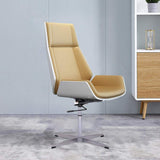 Faux Leather Office Chair Desk Chair with Wheels & Adjustable Height