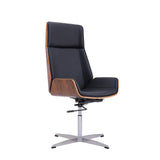 Faux Leather Office Chair Desk Chair with Wheels & Adjustable Height-Furniture,Office Chairs,Office Furniture