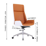 Faux Leather Office Chair Desk Chair with Wheels & Adjustable Height-Furniture,Office Chairs,Office Furniture