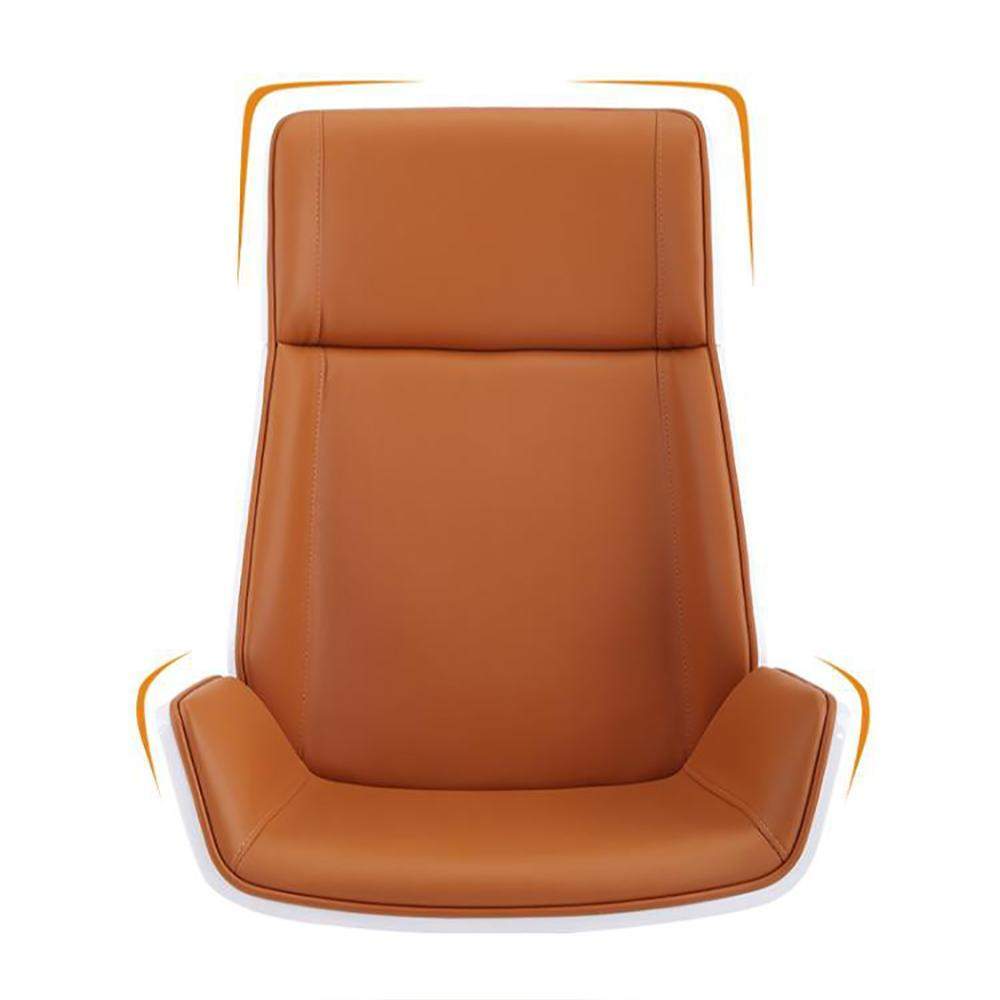 Faux Leather Office Chair Desk Chair with Wheels & Adjustable Height-Furniture,Office Chairs,Office Furniture