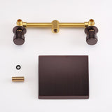 Moda Solid Brass Wall Mounted Waterfall Bathroom Sink Faucet Double Knob Handle in Oil Rubbed Bronze