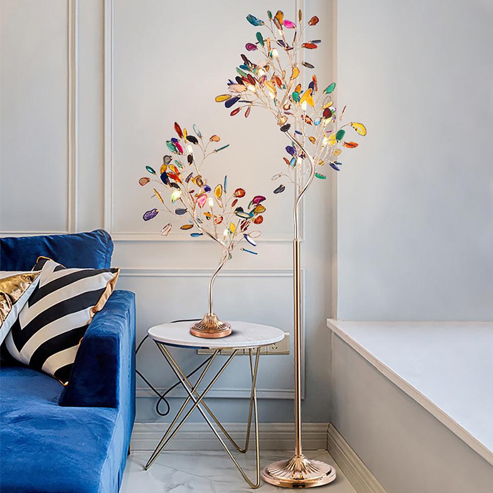 Modern 6-Light Agate Tree Table Lamp with On / Off Switch