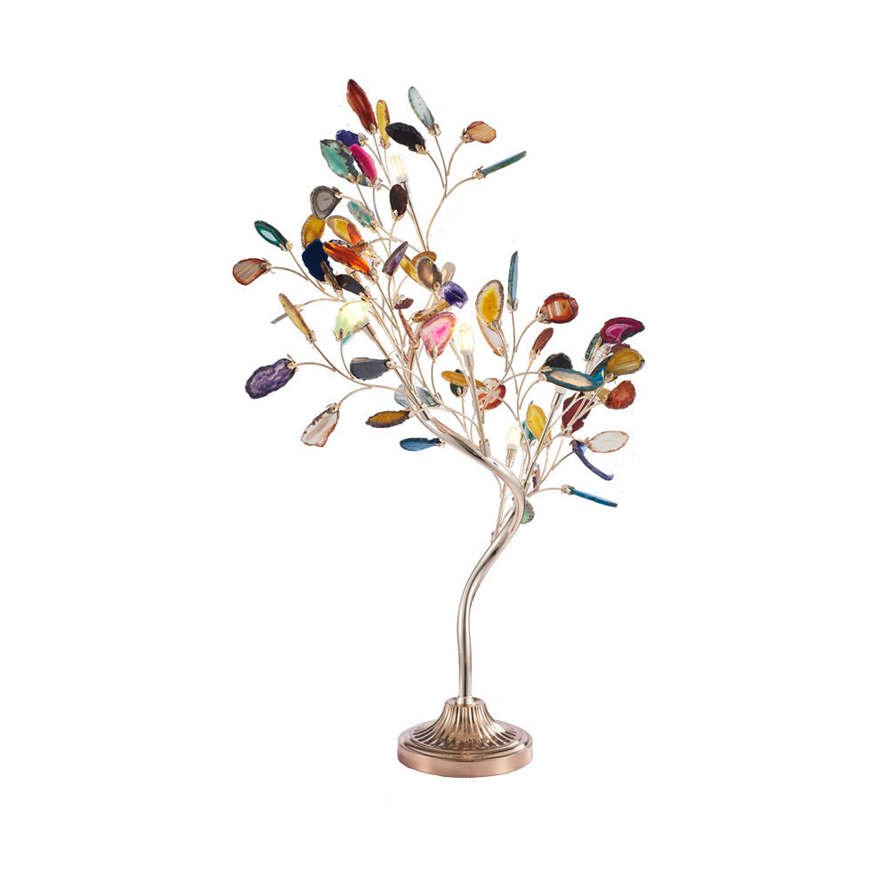 Modern 6-Light Agate Tree Table Lamp with On / Off Switch