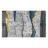 Modern Abstract Gray and Gold Rug Rectangle 5'x 7' Area Rug