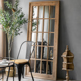 Farmhouse Full Length Mirror Wood Rectangle Floor Mirror