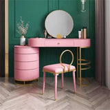 White Makeup Vanity Dressing Table with Swivel Cabinet Mirror & Stool Included