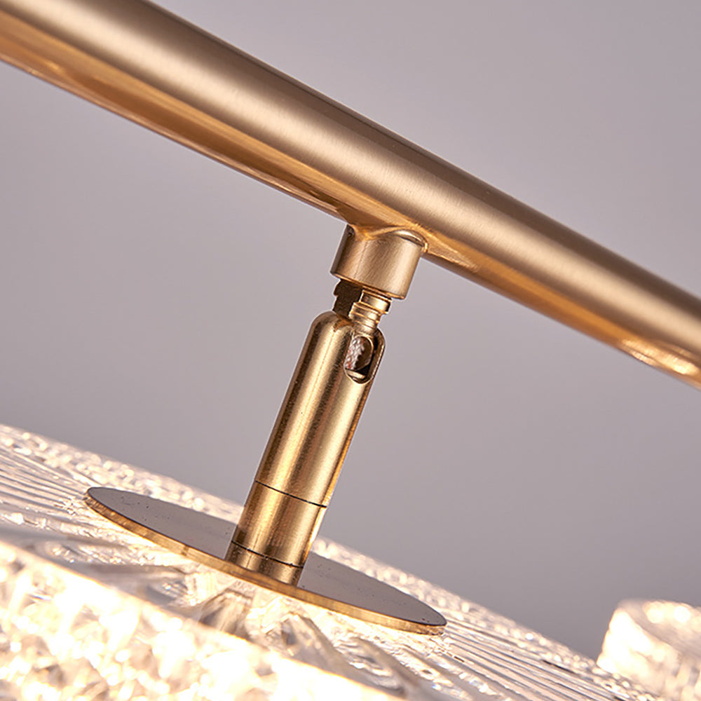 Modern Gold Linear LED 3-Light Kitchen Island Light for Dining Room