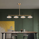 Modern Gold Linear LED 3-Light Kitchen Island Light for Dining Room
