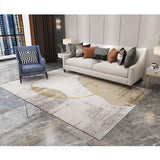 6'x9' Modern Simple Beige&Gold Rectangle Area Rug