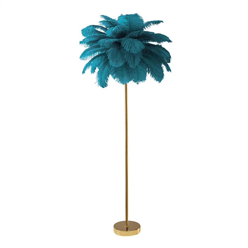 Pink Feather Gold Floor Lamp Unique Tree Standing Lamp