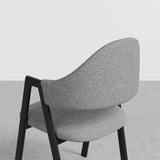 Gray Linen Upholstered Dining Chair Side Chair (Set of 2)