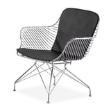 Postmodern Dark Gray PU Leather Side Chair Accent Chair with Geometric Base-Richsoul-Chairs & Recliners,Furniture,Living Room Furniture