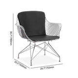 Postmodern Dark Gray PU Leather Side Chair Accent Chair with Geometric Base-Richsoul-Chairs & Recliners,Furniture,Living Room Furniture