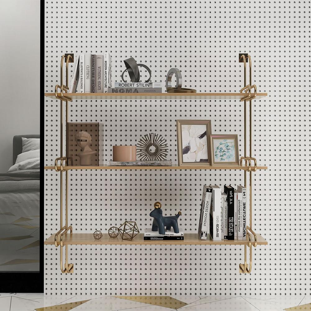 3-Tier Luxury Floating Shelves Wooden Wall Shelf Wall Mounted Shelves