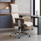 Modern Black Home Office Chair Upholstered Swivel Task Office Chair Height