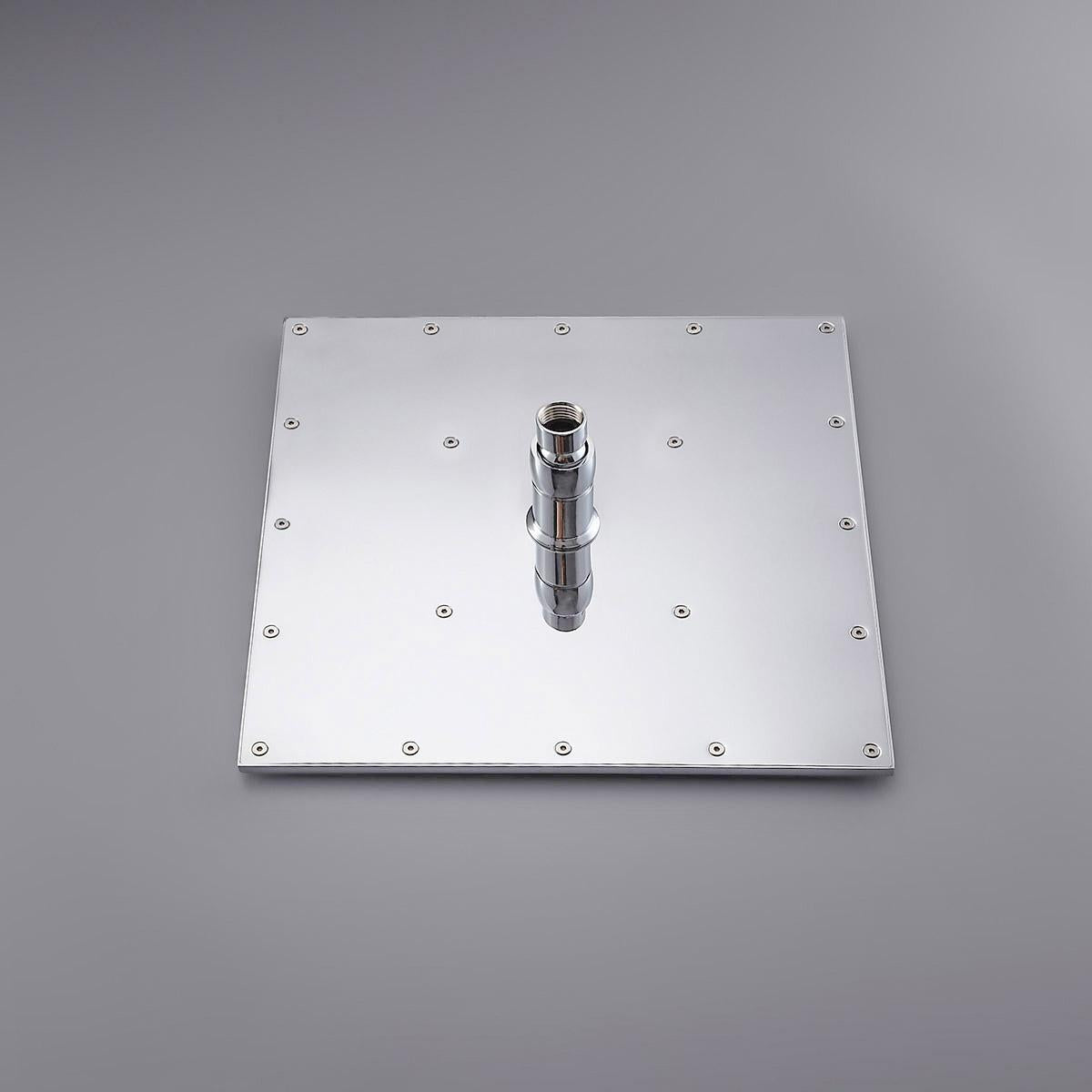 Modern Ceiling Mounted LED 12" Rain Shower System with Handheld Shower & 6 Body Sprays