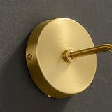 Modern Armed Wall Sconce 1-Light Brass Wall Light Indoor Wall Lighting