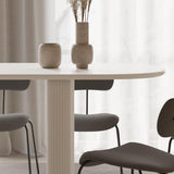 71" Oval White Dining Table 4 Pedestals 8 Seater Dining Room Table