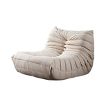 Minimalist Creative Beige Reclining Accent Chair of Leathe-Aire-Chairs & Recliners,Furniture,Living Room Furniture
