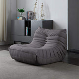 Minimalist Creative Beige Reclining Accent Chair of Leathe-Aire-Chairs & Recliners,Furniture,Living Room Furniture