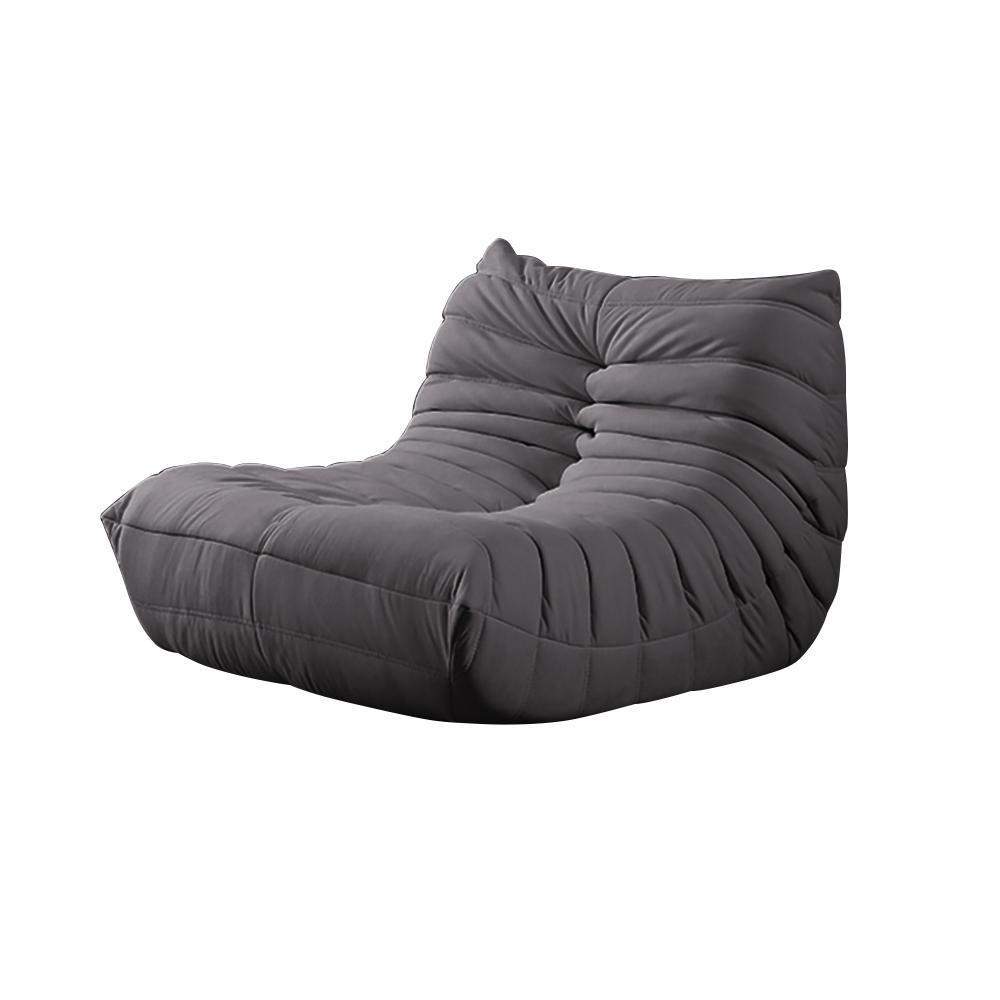 Minimalist Creative Beige Reclining Accent Chair of Leathe-Aire-Chairs & Recliners,Furniture,Living Room Furniture