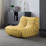 Minimalist Creative Beige Reclining Accent Chair of Leathe-Aire-Chairs & Recliners,Furniture,Living Room Furniture
