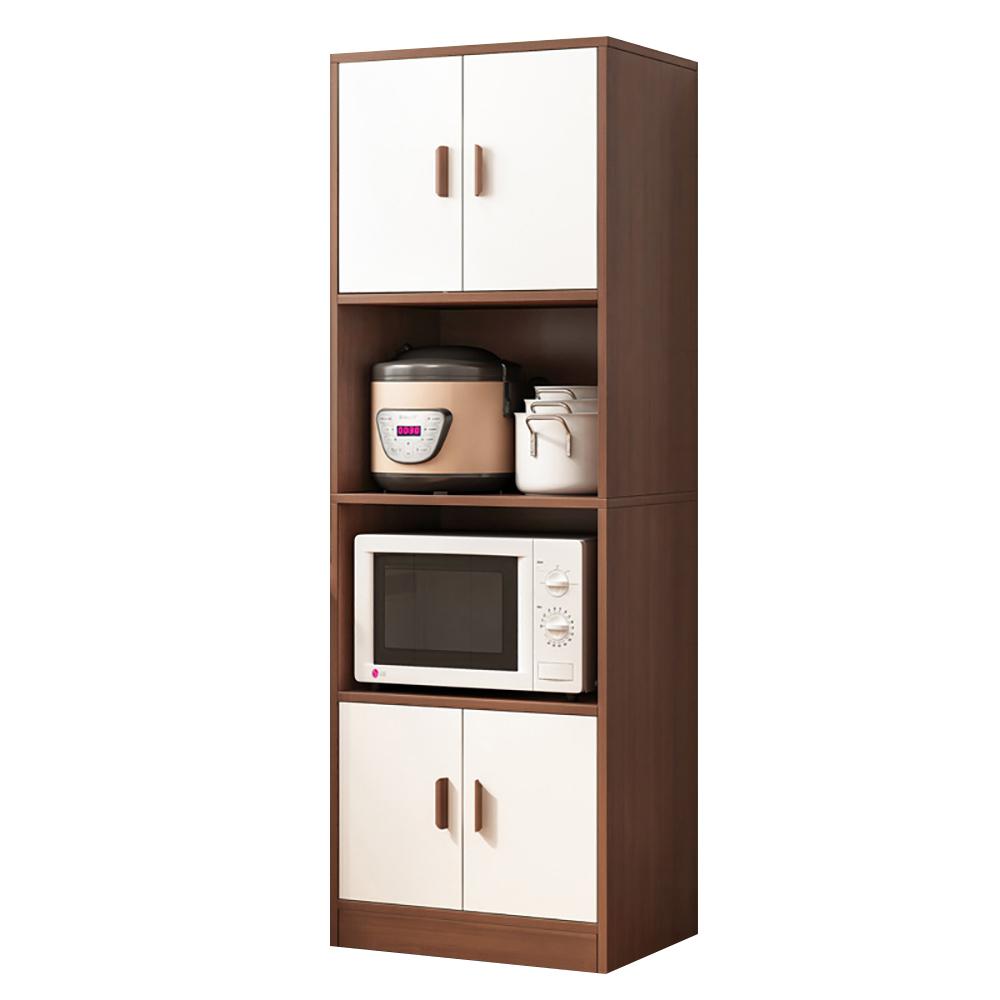 Farmhouse Sideboard Cabinet Kitchen Shelf in Natural for Microwave