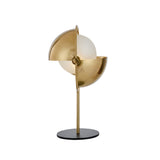 Postmodern Glass Globe Table Lamp 1-Light with Rotatable Shade in Gold for Bedroom