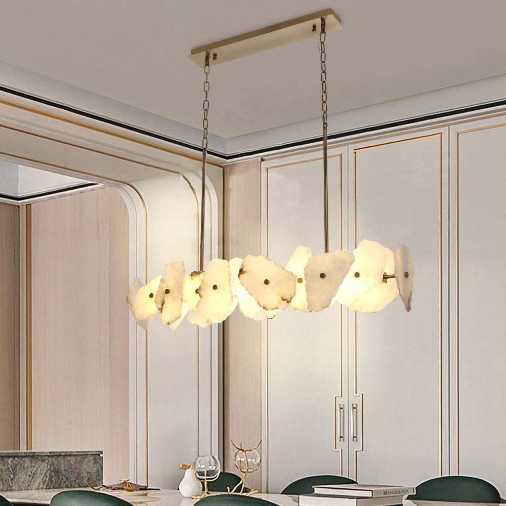 Postmodern Faux Marble LED Kitchen Island Light with Adjustable Height-Richsoul-Ceiling Lights,Island Lights,Lighting