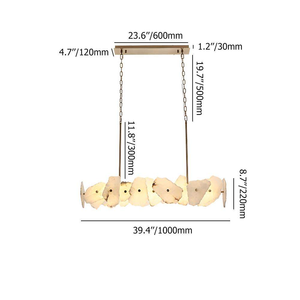 Postmodern Faux Marble LED Kitchen Island Light with Adjustable Height-Richsoul-Ceiling Lights,Island Lights,Lighting