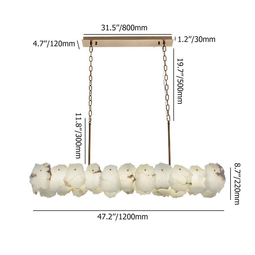 Postmodern Faux Marble LED Kitchen Island Light with Adjustable Height-Richsoul-Ceiling Lights,Island Lights,Lighting