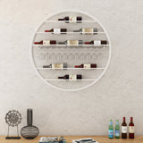 Modern Metal Gold Round Wine Rack Wall Mounted Wine Rack Glass Rack