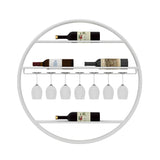 Modern Metal Gold Round Wine Rack Wall Mounted Wine Rack Glass Rack