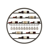 Modern Metal Gold Round Wine Rack Wall Mounted Wine Rack Glass Rack
