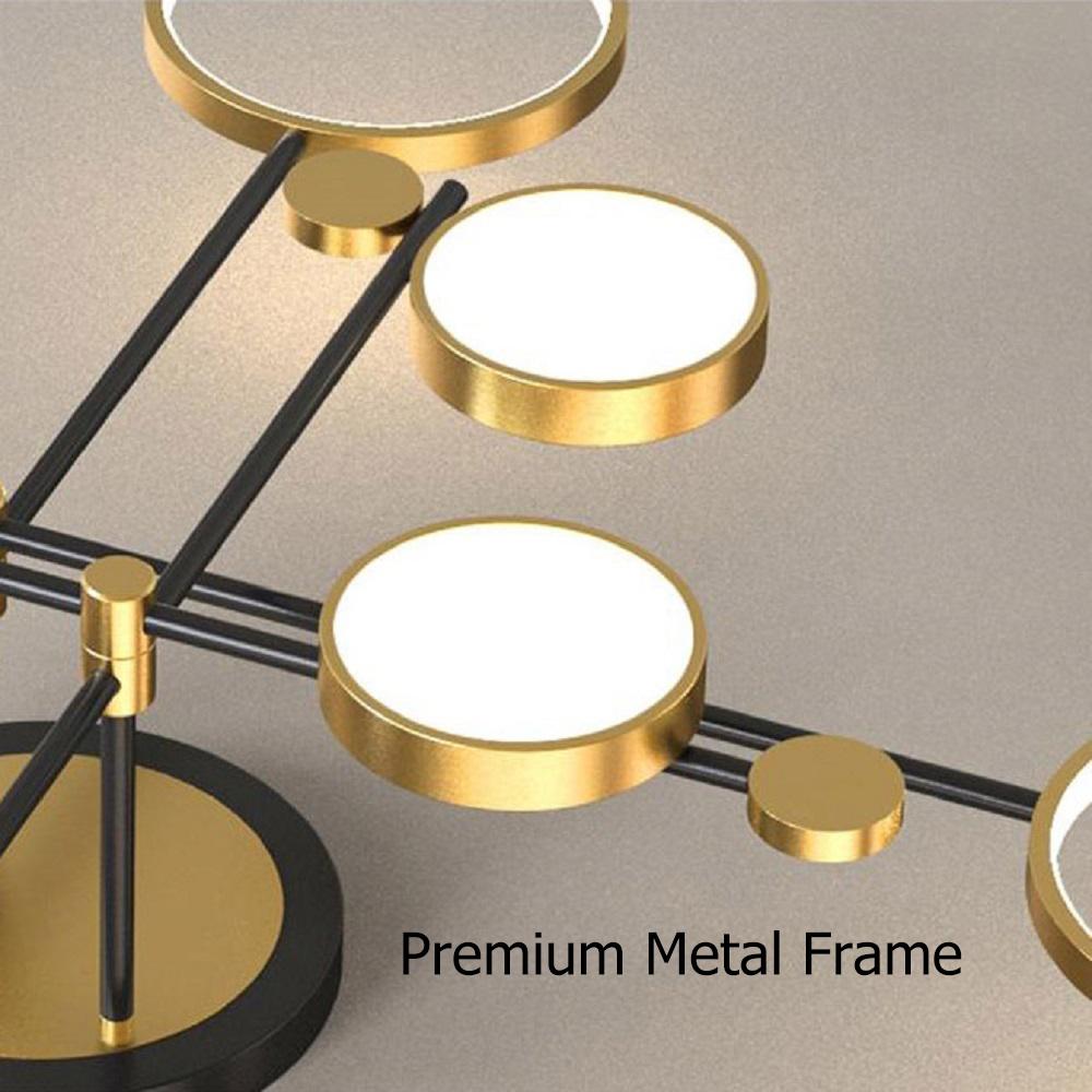 Modern Semi Flush Mount Lighting Gold Ceiling Light Fixture LED Ring