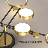 Modern Semi Flush Mount Lighting Gold Ceiling Light Fixture LED Ring