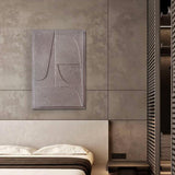Nordic Style 3D Hanging Wall Decor Wooden Sandstone Carving Decorative Relief Painting