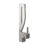 Single Handle Single Hole Bathroom Sink Faucet with Waterfall Spout in Chrome Brass
