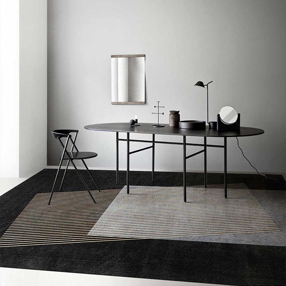 5' x 8' Designer Modern Style Rectangular Black Geometric and Physics Area Rug
