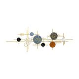 Modern Geometric Metal Wall Decor Overlapping Wall Background Art