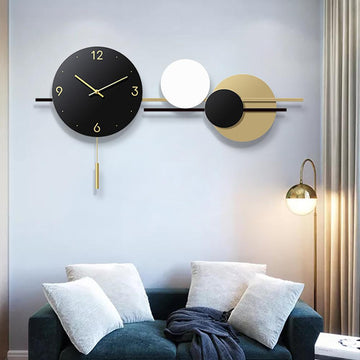 Simple Geometric Oversized Silent Wall Clock Modern Fashion Decoration
