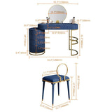 White Makeup Vanity Dressing Table with Swivel Cabinet Mirror & Stool Included