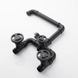 Ruth Black Freestanding Tub Faucet Clawfoot Tub Faucet with Hand Shower
