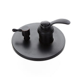 Retro 1-Handle Ceiling Mounted Round Rain Shower Head & Hand Shower Set Antique Black