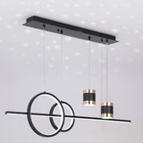 Geometric Black Kitchen Island light Starry Reflection Hanging Light 3-Way Dimmable