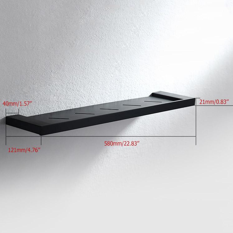 Tierney Modern Stainless Steel Matte Black Bathroom Shelf Wall Mounted