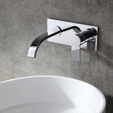 Virt Contemporary Single Handle Wall Mount Bathroom Sink Faucet Polished Chrome
