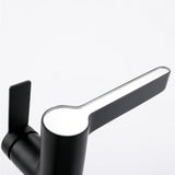 Modern Black Single Hole Bathroom Sink Faucet Intelligence Temperature Digital Display